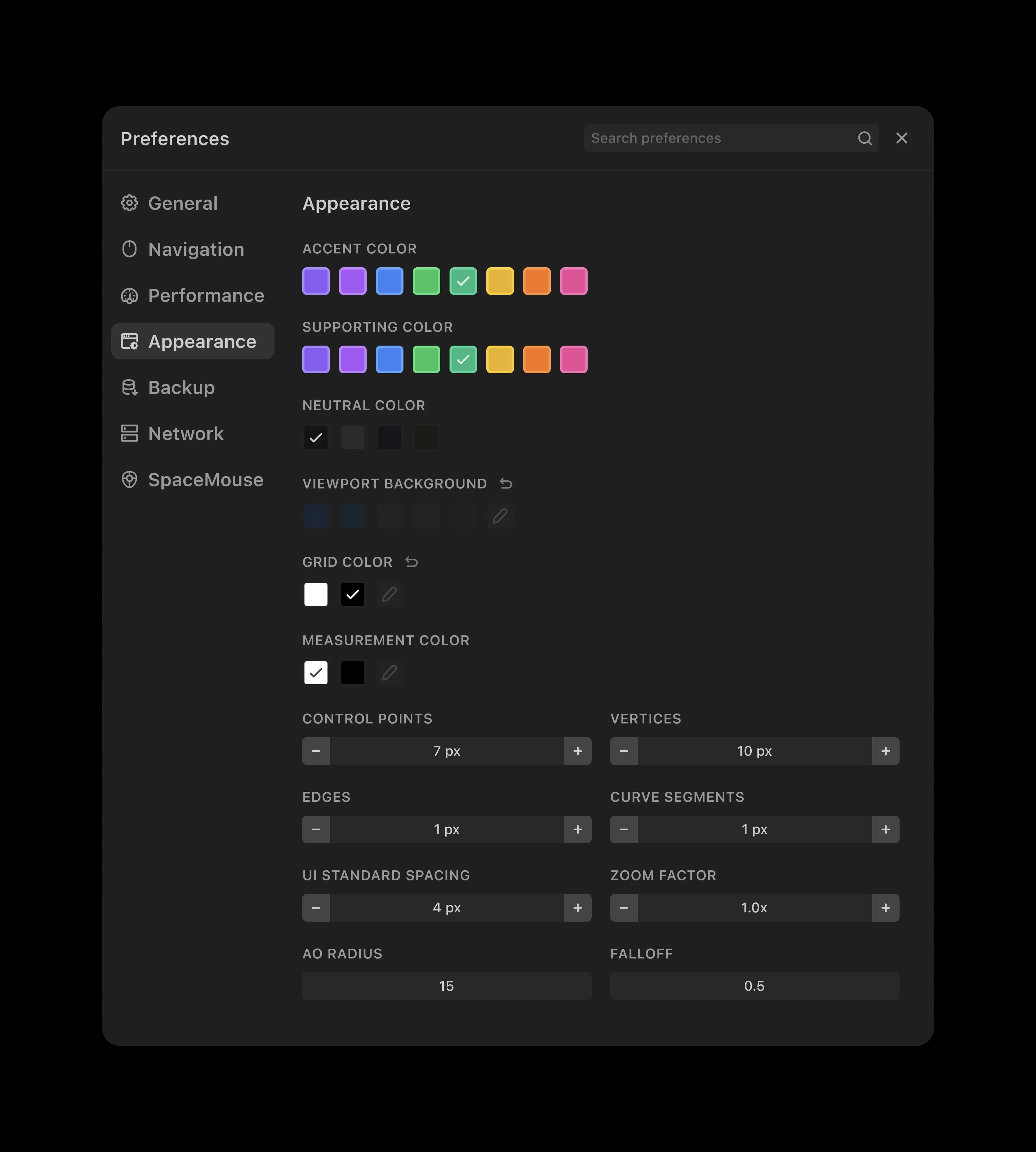 Plasticity appearance preferences