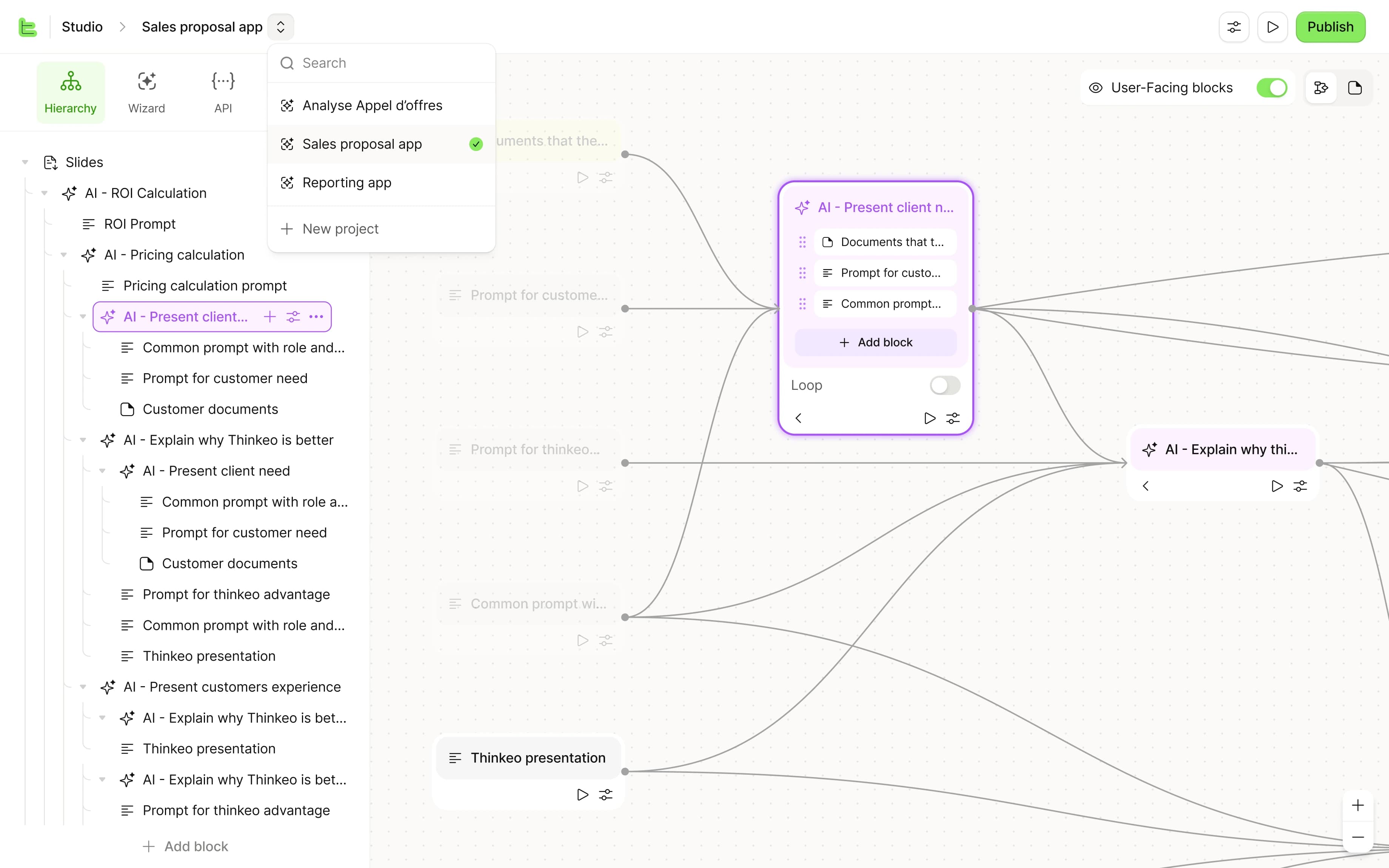 Thinkeo no-code editor